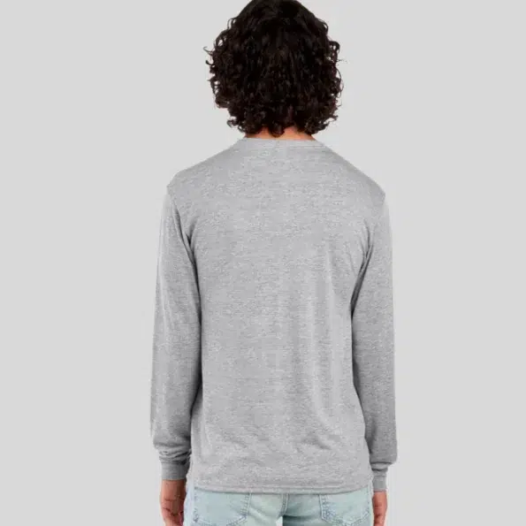 Jerzees 21MLR Unisex Long Sleeve Polyester T-Shirt – Front View