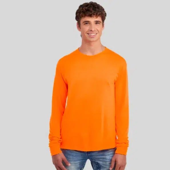 Wholesale Long Sleeve Moisture-Wicking Tee – Side View