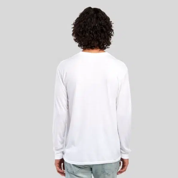Jerzees 21MLR Unisex Long Sleeve Polyester T-Shirt – Front View