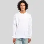 Unisex Long Sleeve Polyester T-Shirt Wholesale. Jerzees 21MLR Unisex Long Sleeve Polyester T-Shirt – Front View