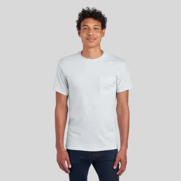 Jerzees 29MPR Unisex Pocket T-Shirt – Blank Tee with Chest Pocket