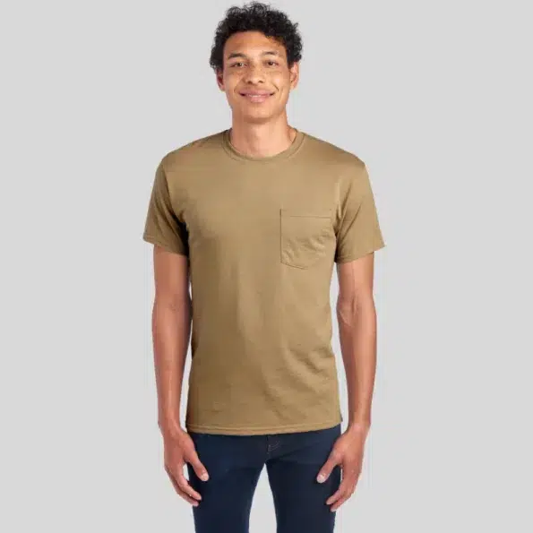 Jerzees 29MPR Unisex Pocket T-Shirt – Blank Tee with Chest Pocket