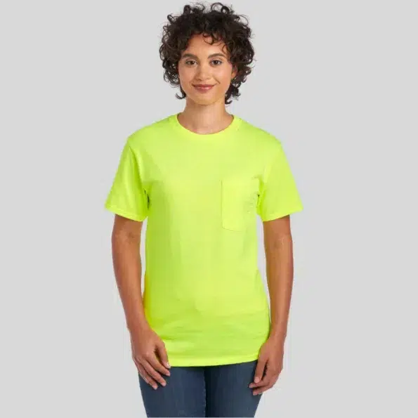Jerzees 29MPR Unisex Pocket T-Shirt – Blank Tee with Chest Pocket