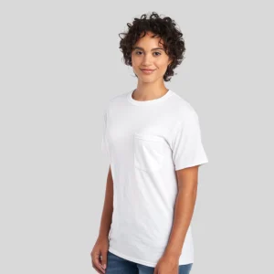Jerzees 29MPR Unisex Pocket T-Shirt – Blank Tee with Chest Pocket