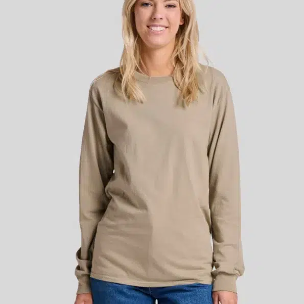 Jerzees 363L Long Sleeve T-Shirt – Unisex 100% Cotton Pre-Shrunk Jersey Tee