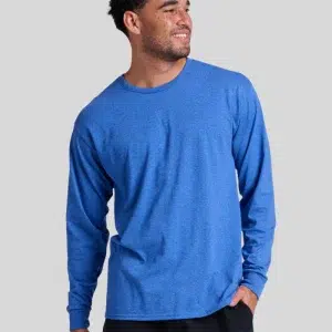 JERZEES 363L – T-shirt unisexe à manches longues, coton doux, parfait pour impression