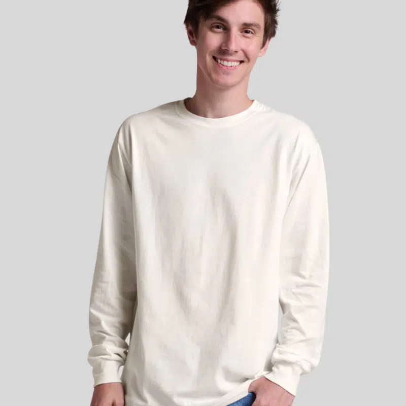 363L-LONG-SLEEVE-SWEETCREAMH-FRONT Jerzees 363L Long Sleeve T-Shirt – Unisex 100% Cotton Pre-Shrunk Jersey Tee
