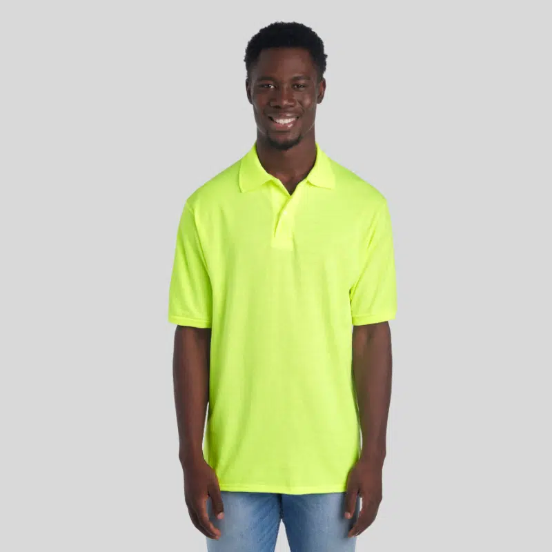 437R-DRI-POWER-SPORT-SHIRT-S-GREEN-FRONT Jerzees Dri-Power adult sport shirt in 18 moisture-wicking colors
