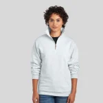 4528MR-SUPERSWEATS-NUBLEND-UNI-QUARTER-ZIP-ASH-FRONT
