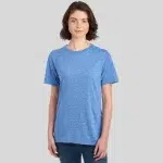 88MR-SNOW-HEATHER-RS-UNISEX-TSHIRT-CARIBEAN-BLUE-FRONT