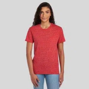 88MR – T-shirt unisexe doux effet chiné neige, parfait pour impression personnalisée au Québec