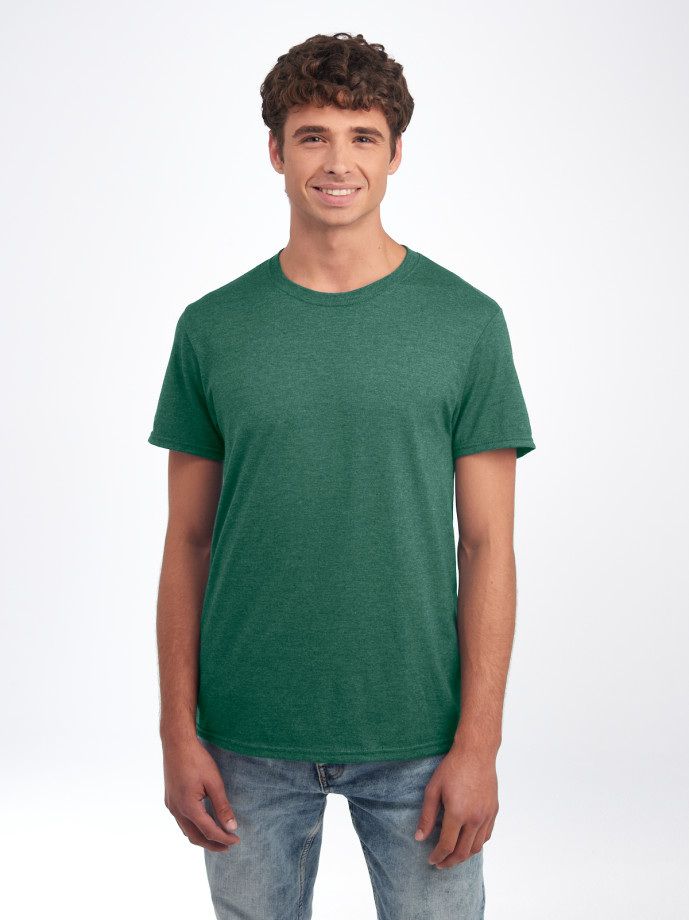 560MR PREMIUM BLEND C RING-SPUN UNI T-SHIRT-GREEN-FRONT Ring Spun Unisex T-Shirt 560MR – Premium Soft Fit | Volgania