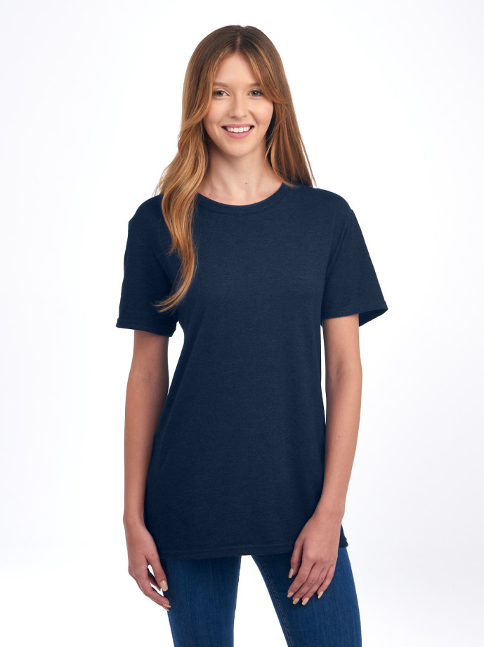 560MR PREMIUM BLEND C RING-SPUN UNI T-SHIRT-INDIGO H-FRONT Ring Spun Unisex T-Shirt 560MR – Premium Soft Fit | Volgania