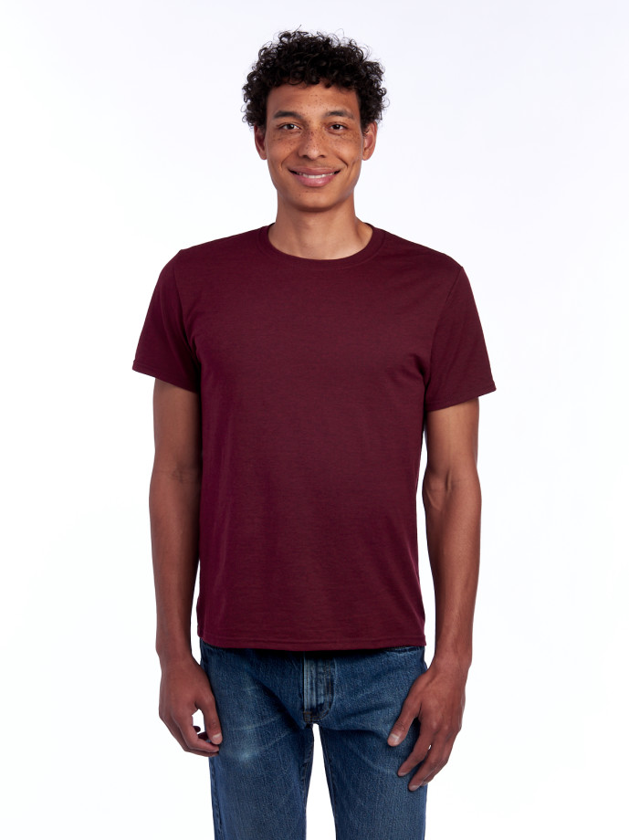 560MR PREMIUM BLEND C RING-SPUN UNI T-SHIRT-MAROON H-FRONT Ring Spun Unisex T-Shirt 560MR – Premium Soft Fit | Volgania