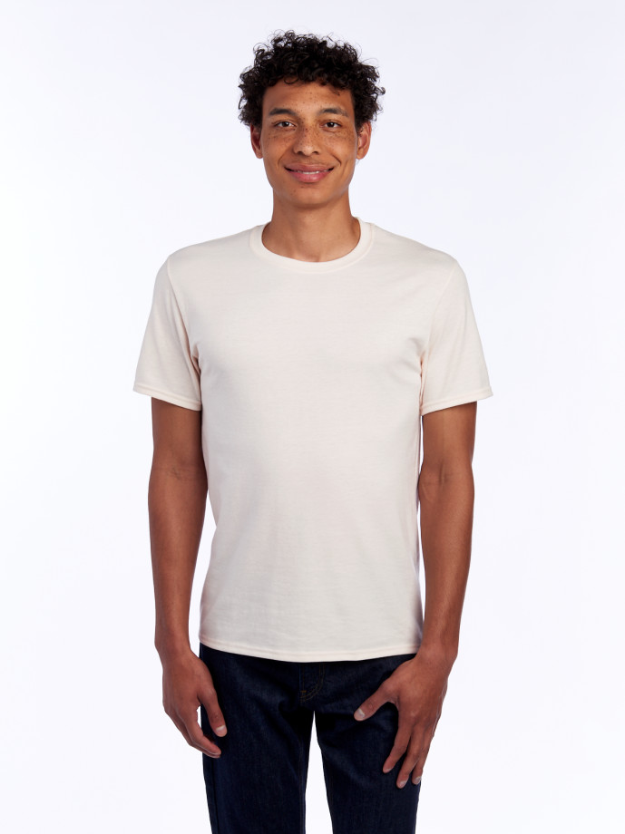 560MR PREMIUM BLEND C RING-SPUN UNI T-SHIRT-SWEET CREAM-FRONT Ring Spun Unisex T-Shirt 560MR – Premium Soft Fit | Volgania