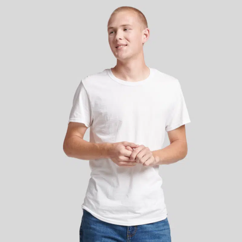 64STTM0-DRI-POWER-CVC-Performance-Unisex-T-Shirt-WHITE-FRONT Russell 64STTM0 – Dri-Power® Unisex CVC Performance T-Shirt