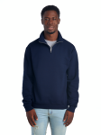 995MB NUBLEND UNI QUARTER-ZIP CADET C SWEAT-VINTAGE HEATHER NAVY-FRONT