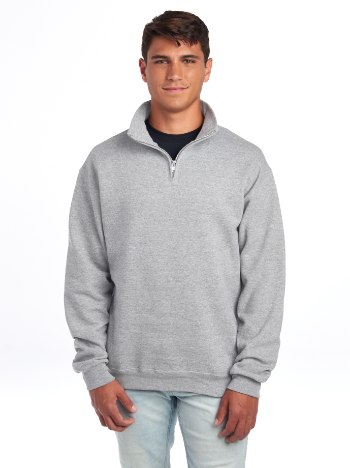 995MB NUBLEND UNI QUARTER-ZIP CADET C SWEAT-OXFORD-FRONT Quarter Zip Sweatshirt Fleece 995MR – Cadet Collar | Volgania