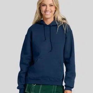 Chandail à capuche unisexe JERZEES H12MR 12 oz – molleton épais, capuche doublée, étiquette détachable.