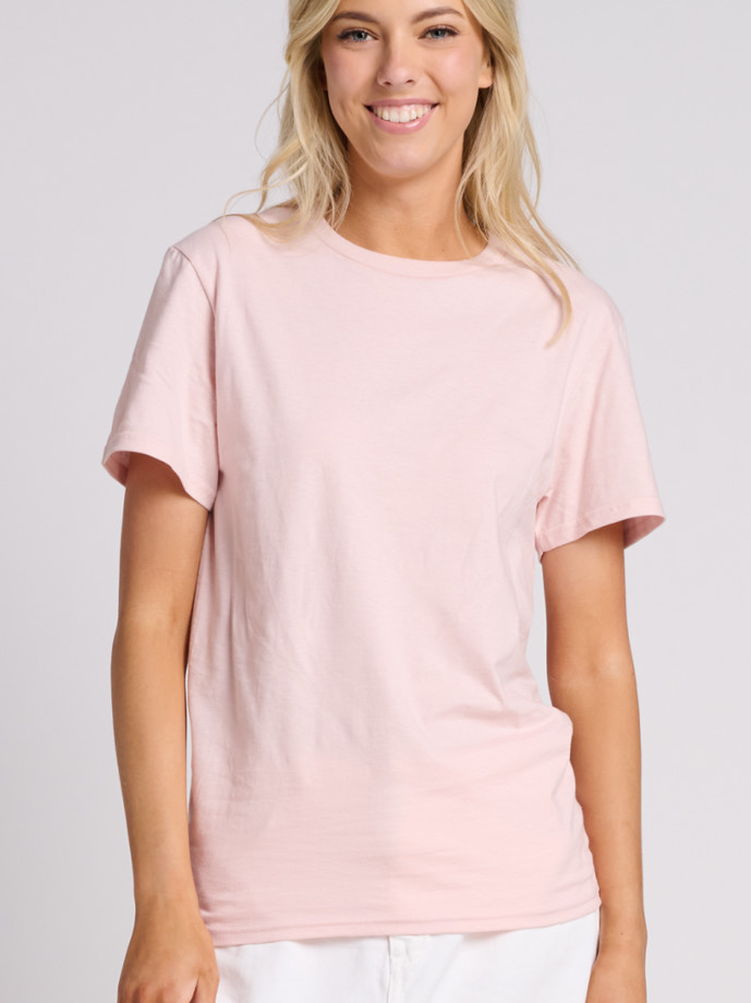 IC46R JERZEES ULTIMATE RS UNISEX T-SHIRT-BLUSH PINK-FRONT Ring Spun Cotton T-Shirt IC46R – Wholesale Soft Unisex Tee