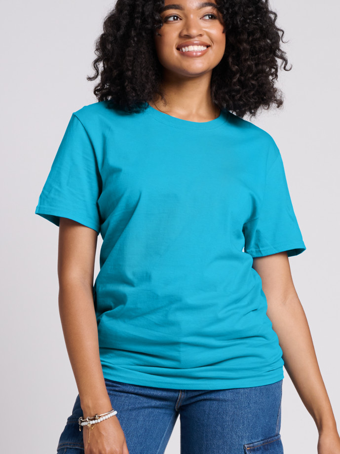 IC46R JERZEES ULTIMATE RS UNISEX T-SHIRT-CALI BLUE-FRONT Ring Spun Cotton T-Shirt IC46R – Wholesale Soft Unisex Tee