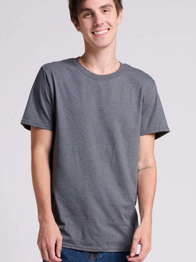 IC46R JERZEES ULTIMATE RS UNISEX T-SHIRT-CHARCOAL HEATHER-FRONT