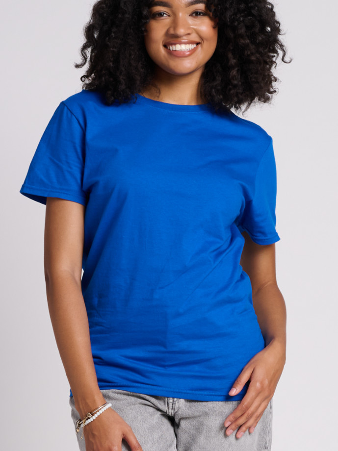 IC46R JERZEES ULTIMATE RS UNISEX T-SHIRT-ROYAL-FRONT Ring Spun Cotton T-Shirt IC46R – Wholesale Soft Unisex Tee